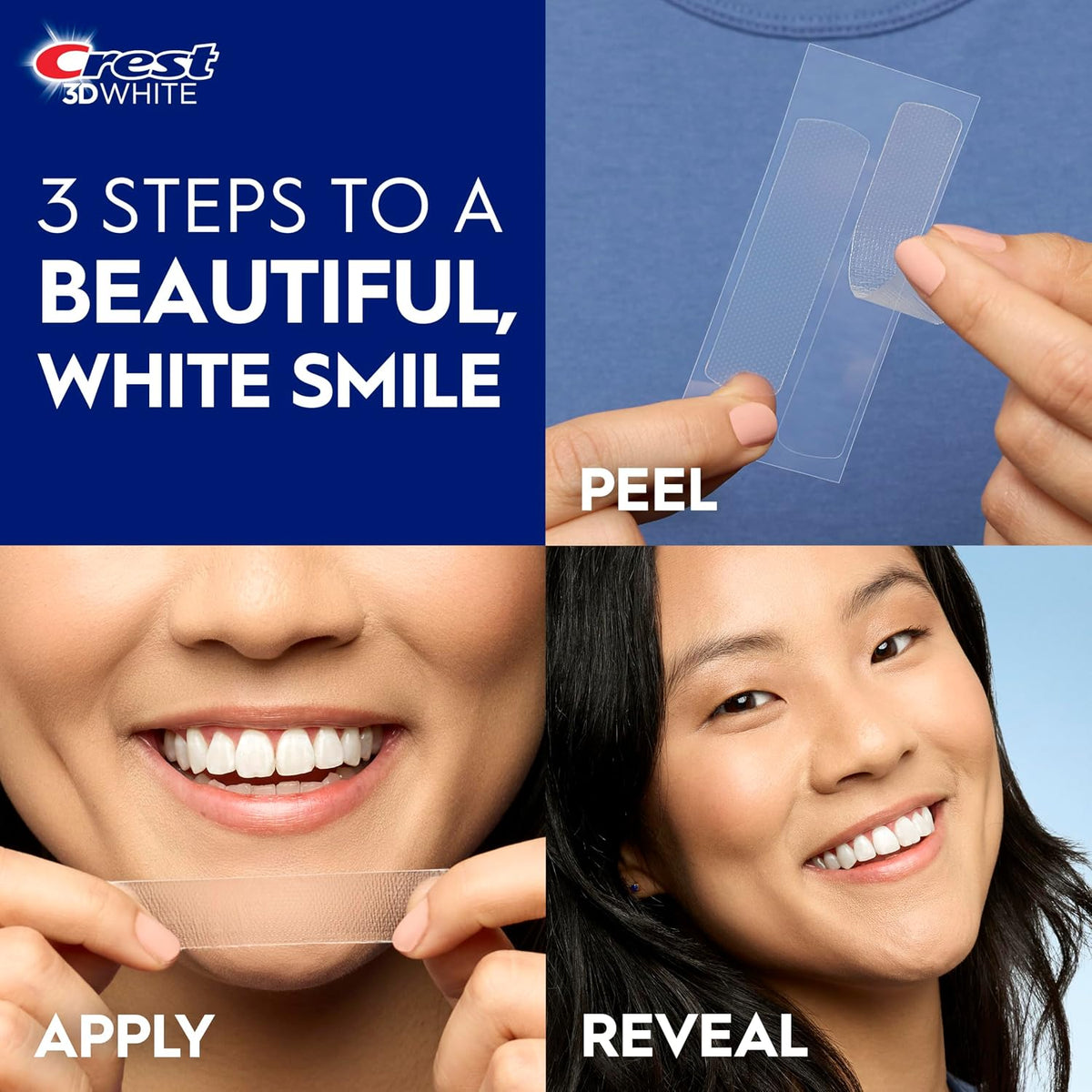 Crest 3DWhitestrips Sensitive White At-Home Teeth Whitening Kit, 18 Treatments, Gently Removes 15 Years of Stains