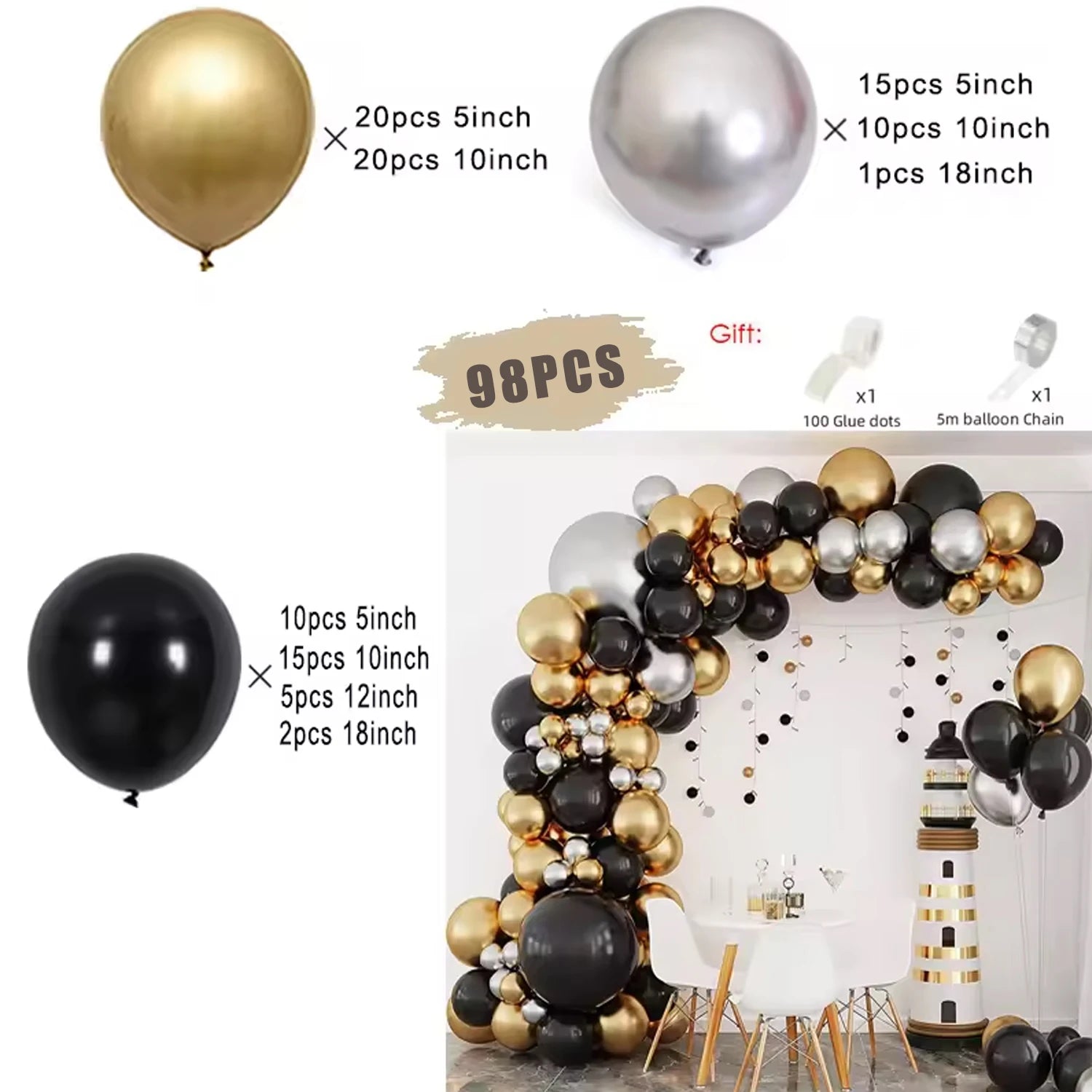 Balloons Kit For Wedding Birthday Family Party
